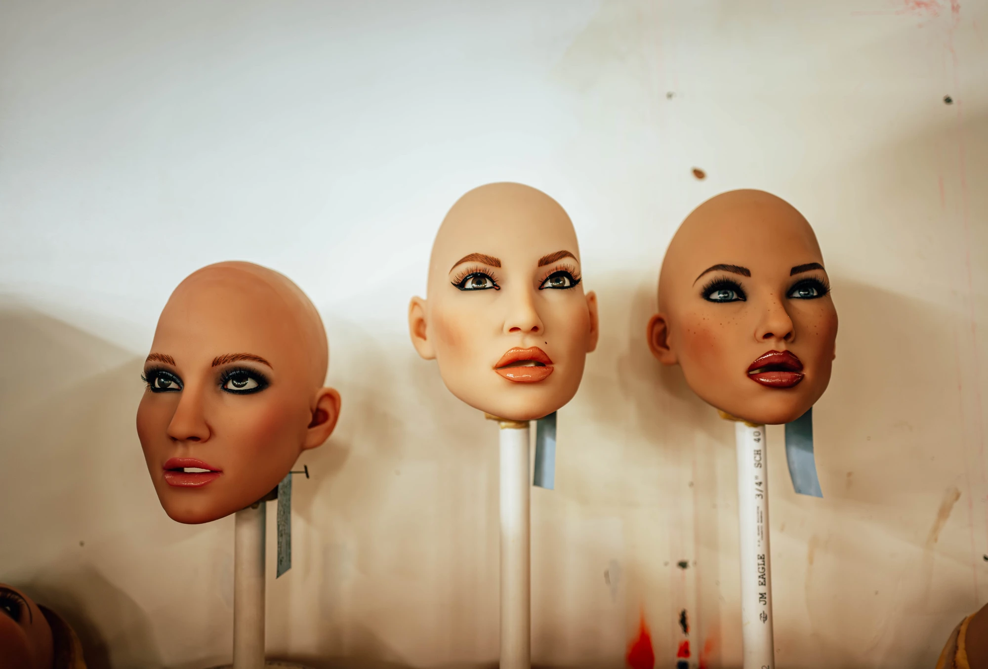 love doll heads on sticks.